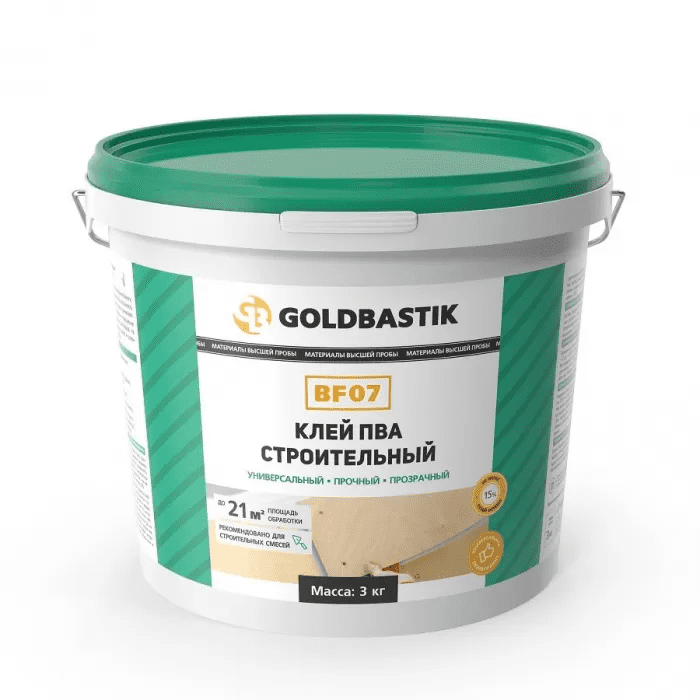 Клей строительный ПВА Goldbastik BF07, 3 л