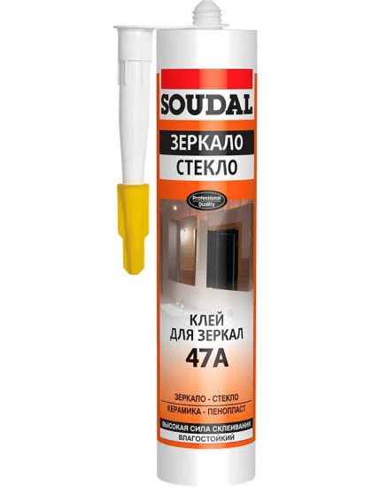 Клей для зеркал Soudal 47A ЗЕРКАЛО СТЕКЛО бежевый, 280 мл