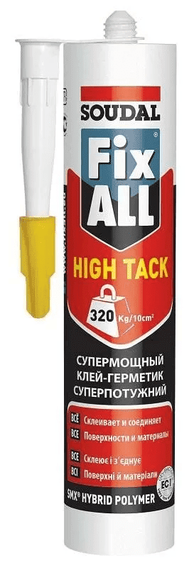 Клей-герметик гибридный Soudal Fix All Hight Tack белый, 290 мл
