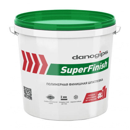 Шпатлевка готовая финишная DANOGIPS SuperFinish, 24 кг