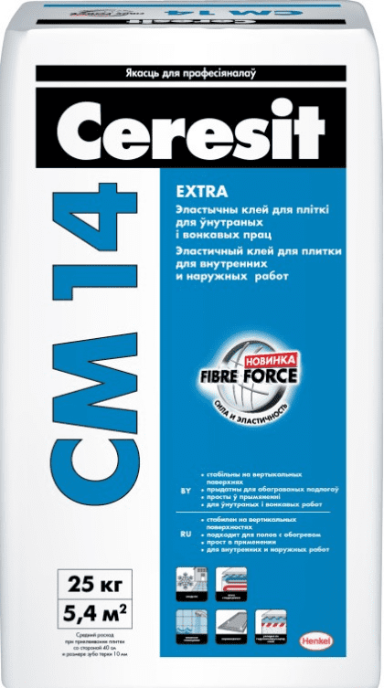 Клей для плитки Ceresit CM 14 Extra 25 кг