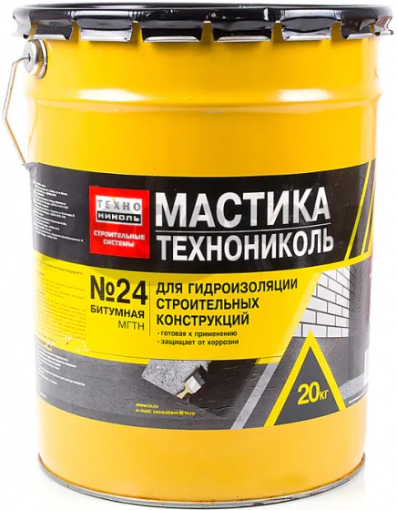 Мастика битумная для строительных конструкций ТехноНиколь №24 (МГТН), 20 кг