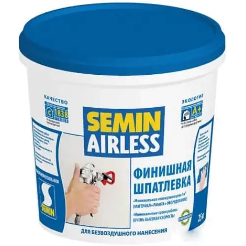 Шпатлевка финишная SEMIN AIRLESS BOSS (синяя крышка), 25 кг