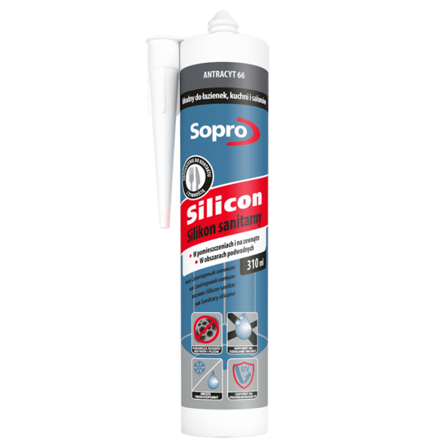 Силиконовый герметик Sopro 052 (00) прозрачный, 310 мл